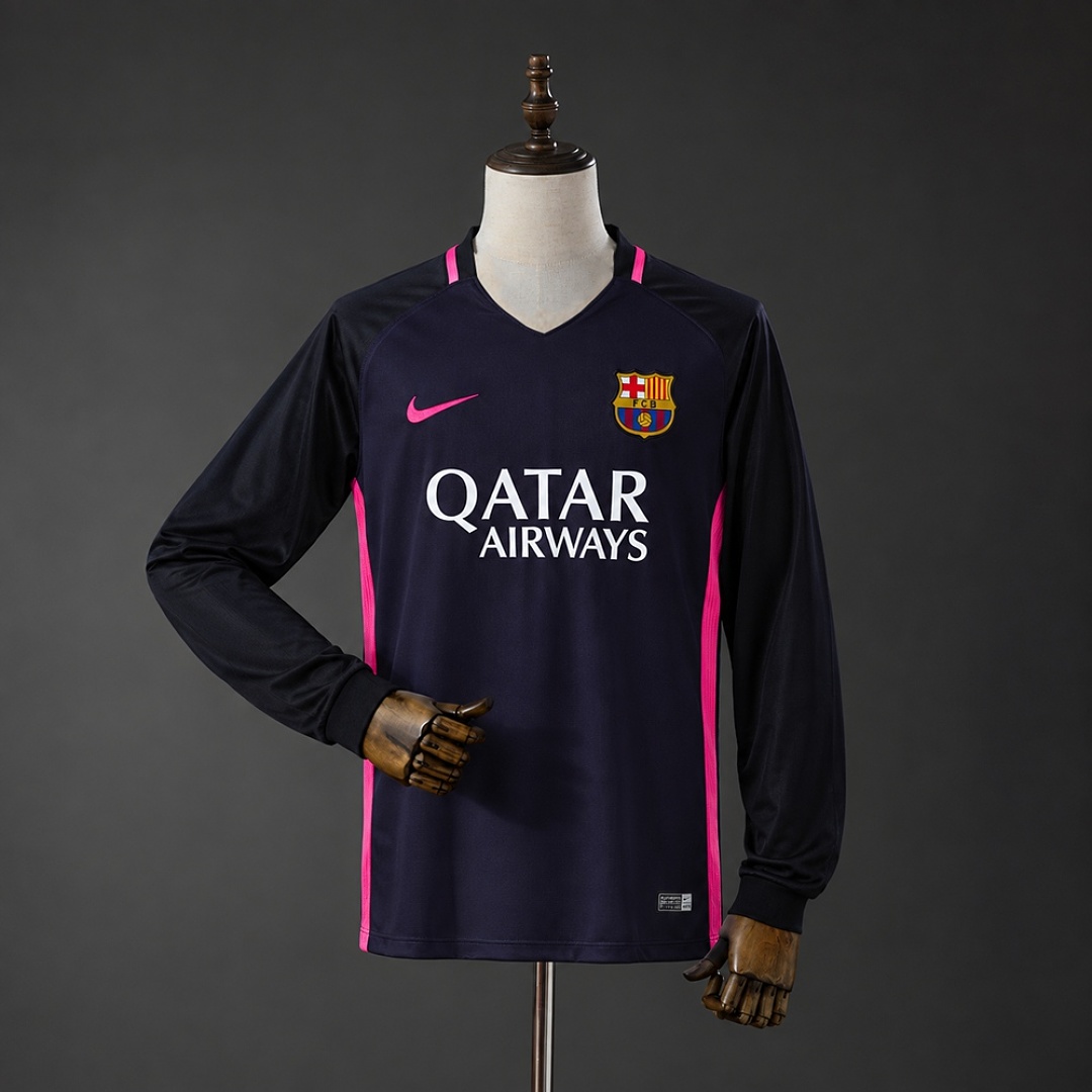Barcelona 16/17 Away Long-Sleeves Retro Jersey S-XXL