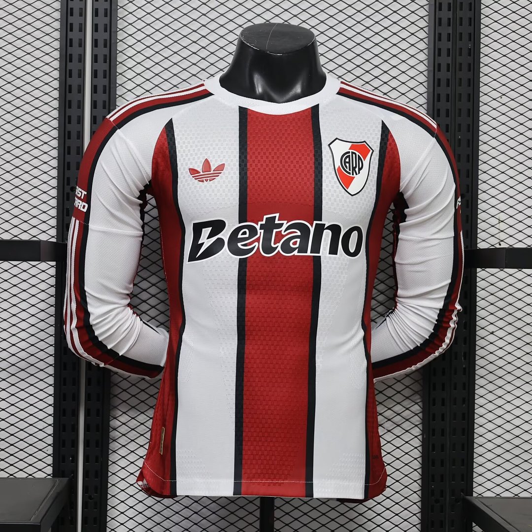 Player Version River Plate Away Long Sleeve Soccer Jersey 26 27