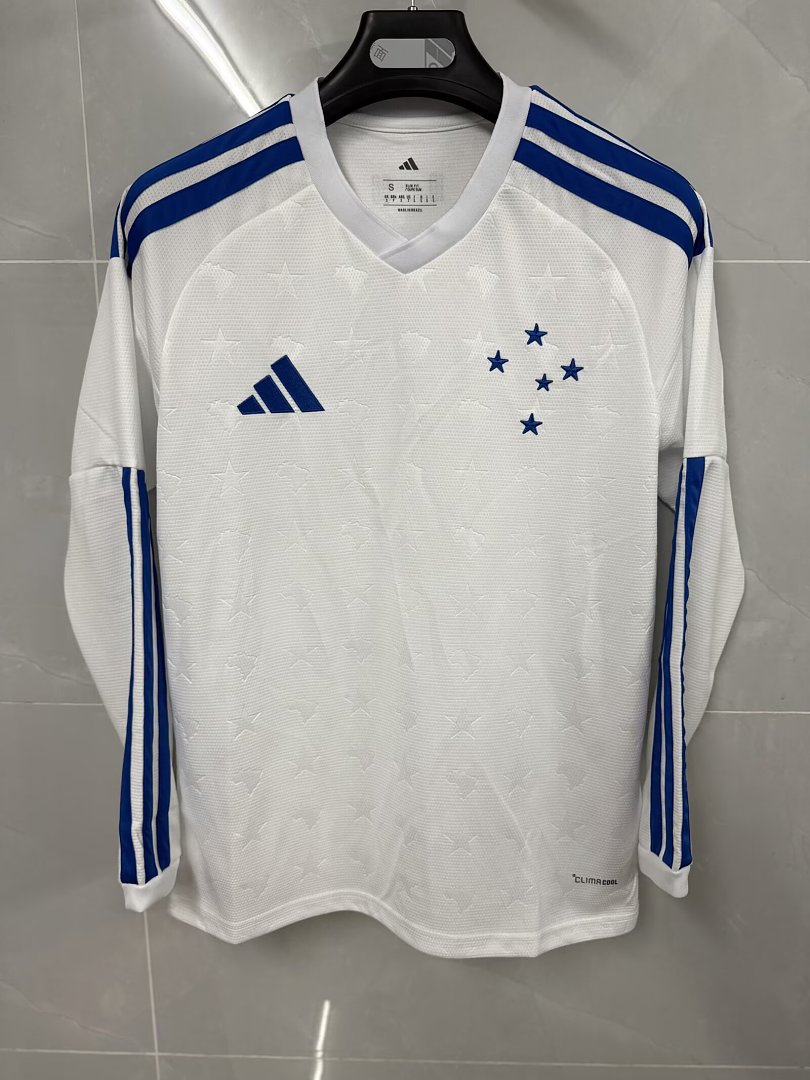 Cruzeiro Away Long Sleeve Soccer Jersey 26 27